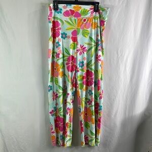 SpunkWear floral wide leg leggings